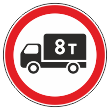 Дорожный знак 3.4 «Движение грузовых автомобилей запрещено» (металл 0,8 мм, I типоразмер: диаметр 600 мм, С/О пленка: тип Б высокоинтенсив.)